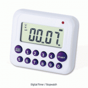 SciLab® Digital Timer, Count-Up/Down, LCD Display, 8×7×h2cm<br>With 10 Setting Buttons, Alert Function, 디지털 타이머
