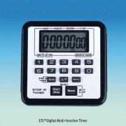 ETL® Digital Multi-function Stopwatch/Timer, 0.01sec~100hr<br>With Count-Up/Down, Programmable, 다기능 스탑워치/타이머