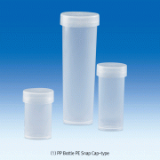 VITLAB® PP Sample Vials, with Push Snap Cap, Transparency, Autoclavable, 5~160㎖<br>Suitable for Foodstuffs, Fast-capping, 0℃~125/140℃ Stable, <Germany-Made> PP 스냅캡 샘플 바이알