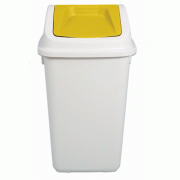 PP Wastebasket with Swing Lid, Robust, Easy to Use, 10·25·35 Lit<br>Easy Clean, Multi-use, Color Random, -10℃+120℃, 뚜껑 회전형 휴지통