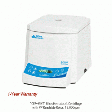 DAIHAN® MicroHematocrit Centrifuge, “CEF-MHT”, 24 Places 12,000rpm, for Capillaries, With PP Readable Rotor 24 holes, 13,500×g, 미세적혈구용적 원심분리기, Rotor 포함