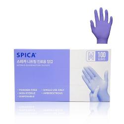 스피카 비멸균 라텍스&니트릴 일회용장갑(Latex Gloves, Powder Free, SPICA 100개/PK)